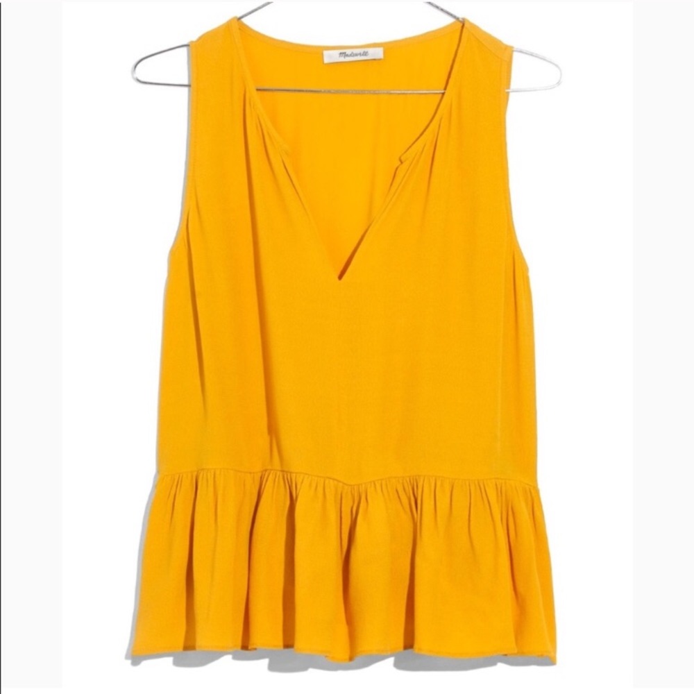 Madewell gold peplum